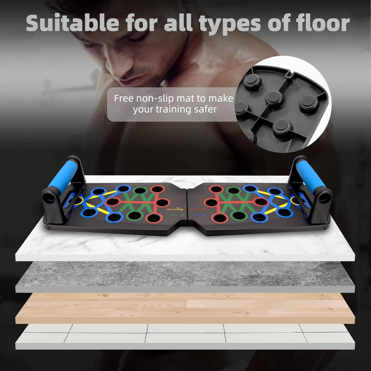 28 in 1 Push Up Rack Board System Fitness Workout Train Home Gym Exercise Stands